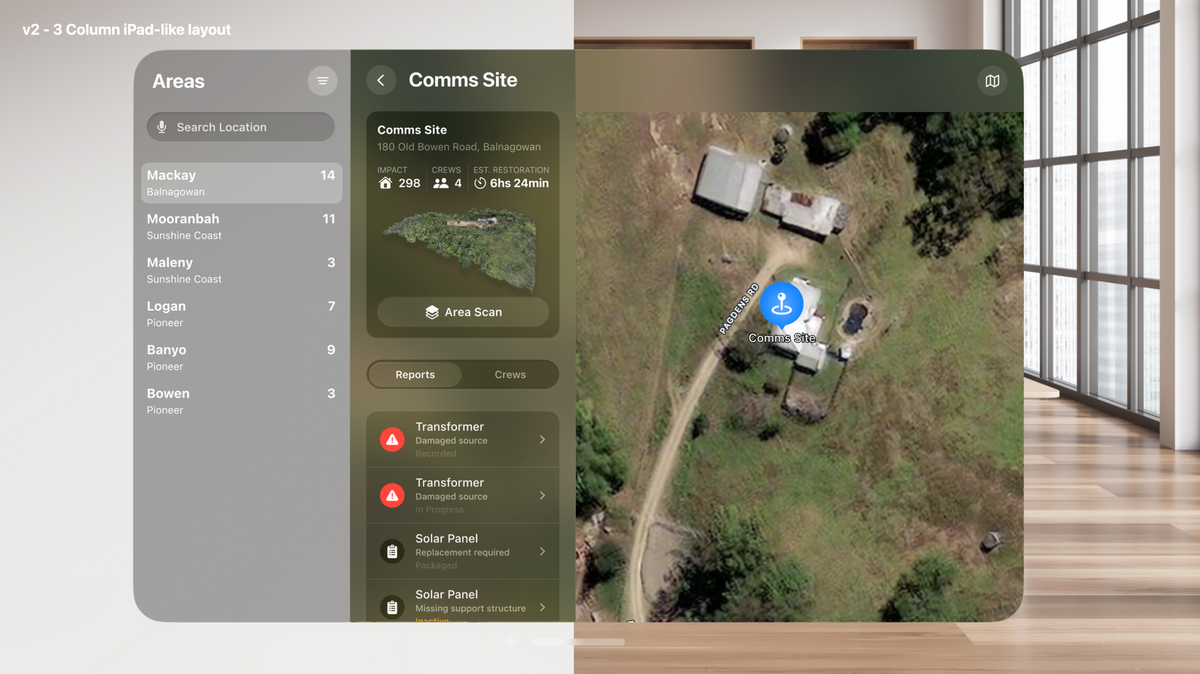 Second iteration of screen design for app